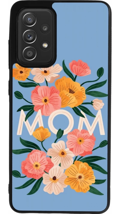 Coque Samsung Galaxy A52 - Silicone rigide noir Mom 2026 Flowers