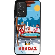 Samsung Galaxy A52 Case Hülle - Silikon schwarz Nendaz Mountain Jacuzzi