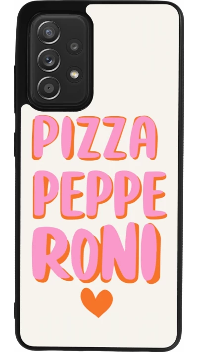 Coque Samsung Galaxy A52 - Silicone rigide noir Pizza pepperoni 2026