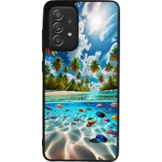 Samsung Galaxy A52 Case Hülle - Silikon schwarz Strandparadies