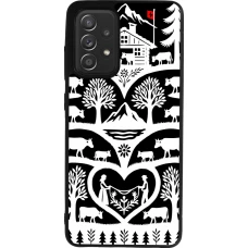 Coque Samsung Galaxy A52 - Silicone rigide noir Poya Suisse 2 noir