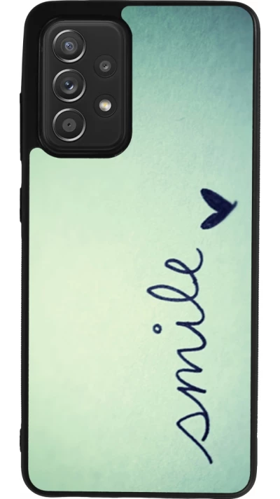 Coque Samsung Galaxy A52 - Silicone rigide noir Smile