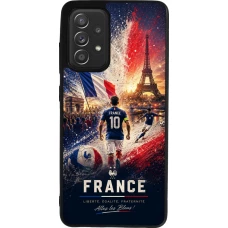 Coque Samsung Galaxy A52 - Silicone rigide noir Football France splash 2026