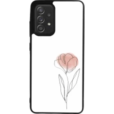 Coque Samsung Galaxy A52 - Silicone rigide noir Spring 23 minimalist flower
