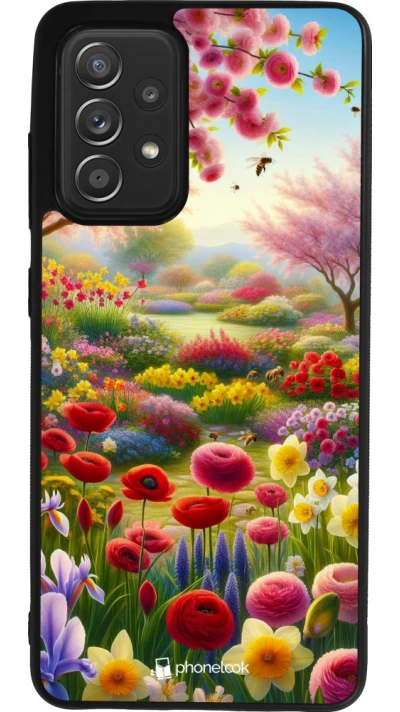 Coque Samsung Galaxy A52 - Silicone rigide noir Spring 25 Bouquet printemps