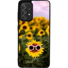 Coque Samsung Galaxy A52 - Silicone rigide noir Sunflower with glasses Spring 2026