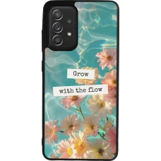 Coque Samsung Galaxy A52 - Silicone rigide noir Summer 2025 Grow with the flow