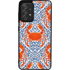 Coque Samsung Galaxy A52 - Silicone rigide noir Crabs and pearls Summer 2026