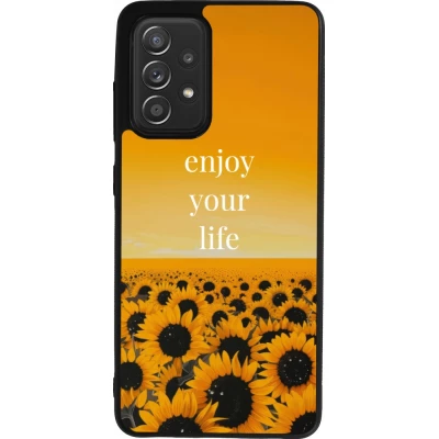 Samsung Galaxy A52 Case Hülle - Silikon schwarz Summer 2026 Enjoy your life
