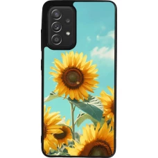 Coque Samsung Galaxy A52 - Silicone rigide noir Sunflowers Summer 2026