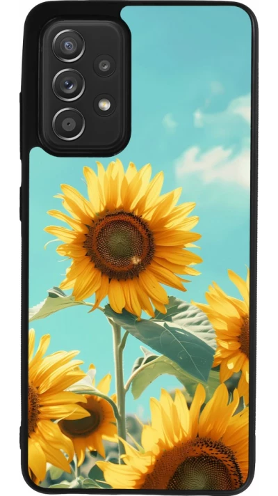 Coque Samsung Galaxy A52 - Silicone rigide noir Sunflowers Summer 2026