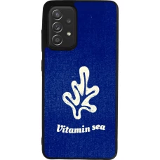 Coque Samsung Galaxy A52 - Silicone rigide noir Vitamin sea Summer 2026