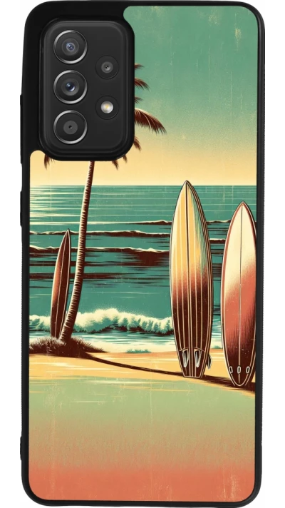Coque Samsung Galaxy A52 - Silicone rigide noir Surf Paradise