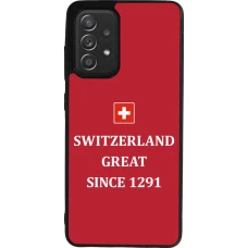 Coque Samsung Galaxy A52 - Silicone rigide noir Switzerland Great Since 1291