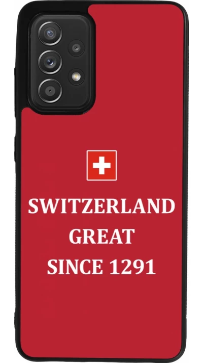 Coque Samsung Galaxy A52 - Silicone rigide noir Switzerland Great Since 1291