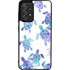 Coque Samsung Galaxy A52 - Silicone rigide noir Turtles pattern watercolor