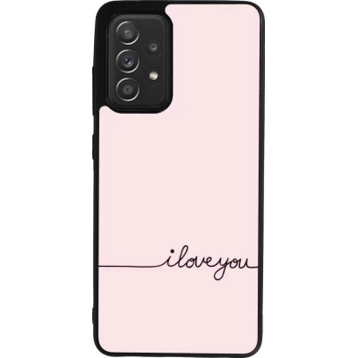 Coque Samsung Galaxy A52 - Silicone rigide noir Valentine 2023 i love you writing