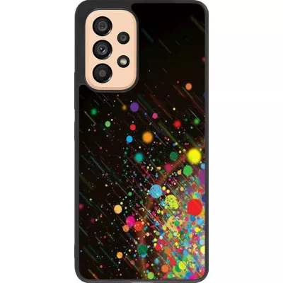 Coque Samsung Galaxy A53 5G - Silicone rigide noir Abstract Bubble Lines