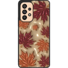 Coque Samsung Galaxy A53 5G - Silicone rigide noir Autumn 26 3D leaves