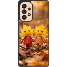 Coque Samsung Galaxy A53 5G - Silicone rigide noir Autumn 26 Couple of leaves
