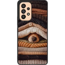 Coque Samsung Galaxy A53 5G - Silicone rigide noir Autumn 26 Dog under the covers