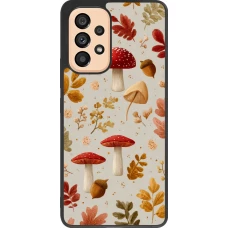 Coque Samsung Galaxy A53 5G - Silicone rigide noir Autumn 26 Mushrooms and leaves