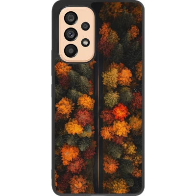Coque Samsung Galaxy A53 5G - Silicone rigide noir Autumn 26 Road in autumn