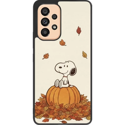 Coque Samsung Galaxy A53 5G - Silicone rigide noir Autumn 26 Snoopy autumn