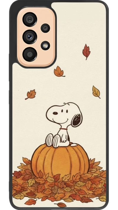 Coque Samsung Galaxy A53 5G - Silicone rigide noir Autumn 26 Snoopy autumn