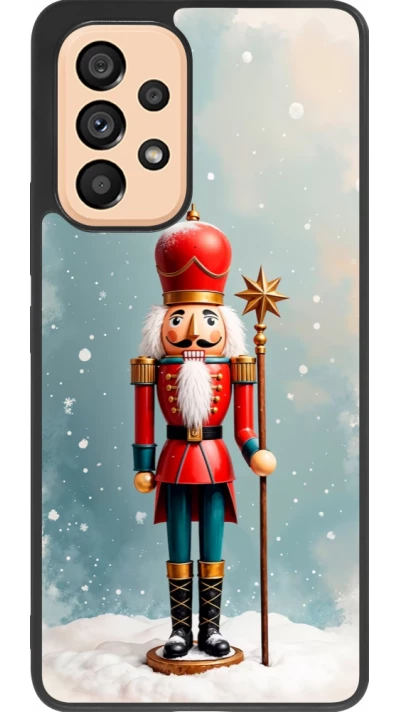 Coque Samsung Galaxy A53 5G - Silicone rigide noir Christmas 25 Nutcracker Snow