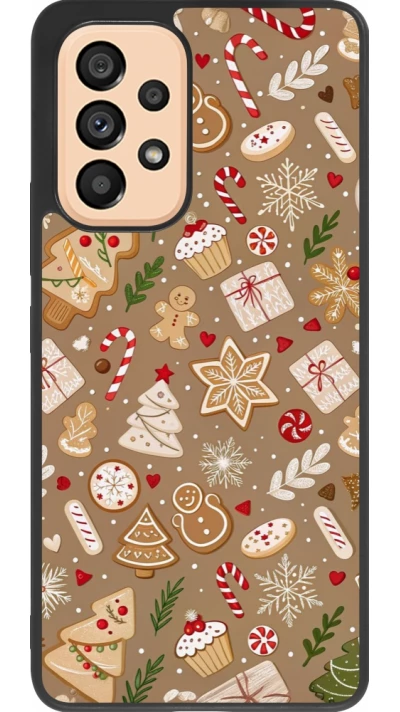 Coque Samsung Galaxy A53 5G - Silicone rigide noir Christmas 25 Pattern Ginger Cookie