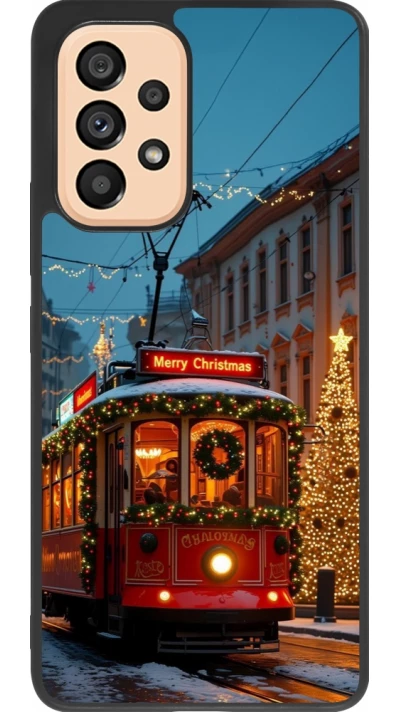 Coque Samsung Galaxy A53 5G - Silicone rigide noir Christmas 25 Xmas Train