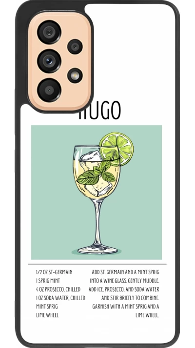 Coque Samsung Galaxy A53 5G - Silicone rigide noir Cocktail recette Hugo