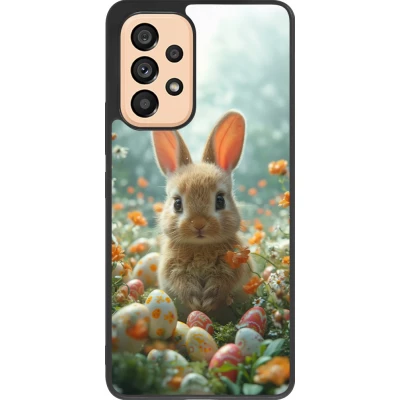Samsung Galaxy A53 5G Case Hülle - Silikon schwarz Easter 2026 Rabbit in the garden