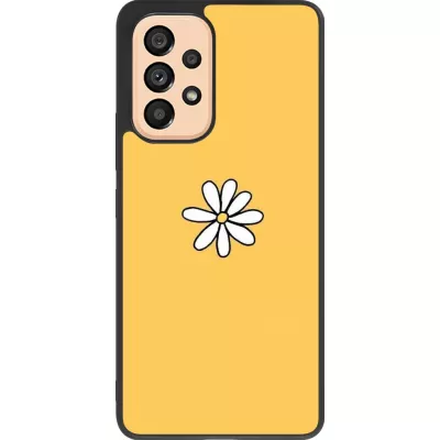 Coque Samsung Galaxy A53 5G - Silicone rigide noir Easter 2023 daisy