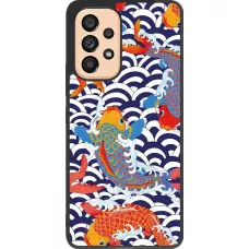 Coque Samsung Galaxy A53 5G - Silicone rigide noir Easter 2023 japanese fish