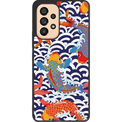 Coque Samsung Galaxy A53 5G - Silicone rigide noir Easter 2023 japanese fish