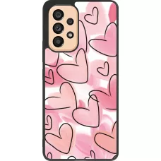 Coque Samsung Galaxy A53 5G - Silicone rigide noir Easter 2023 pink hearts