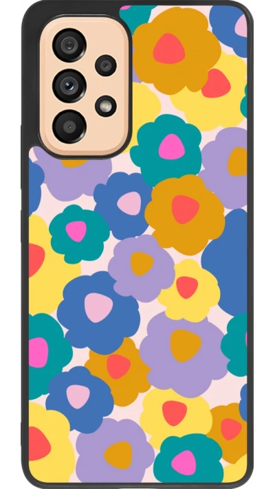 Coque Samsung Galaxy A53 5G - Silicone rigide noir Easter 2024 flower power