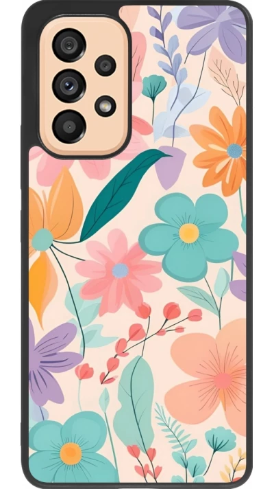 Coque Samsung Galaxy A53 5G - Silicone rigide noir Easter 2024 spring flowers