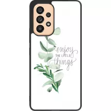 Coque Samsung Galaxy A53 5G - Silicone rigide noir Enjoy the little things