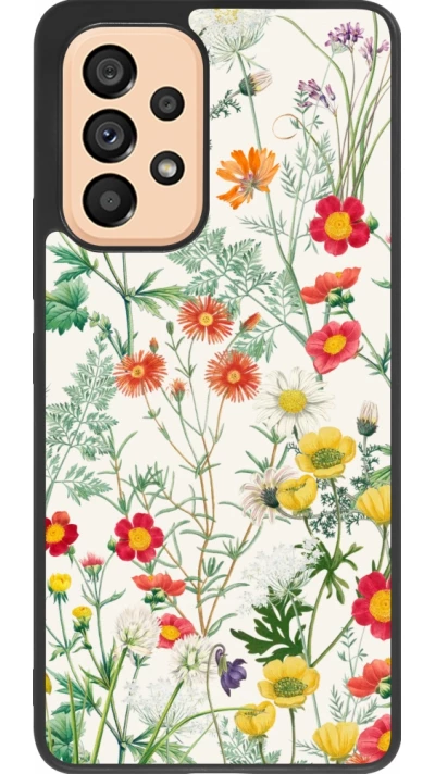 Coque Samsung Galaxy A53 5G - Silicone rigide noir Flora Botanical Wildlife