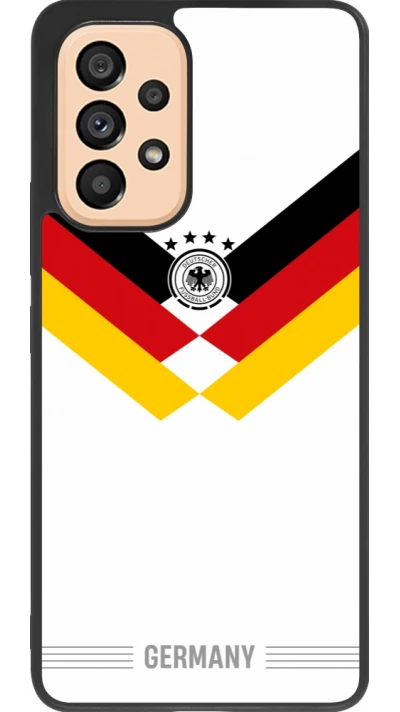 Coque Samsung Galaxy A53 5G - Silicone rigide noir Maillot de football Allemagne 2026 personnalisable