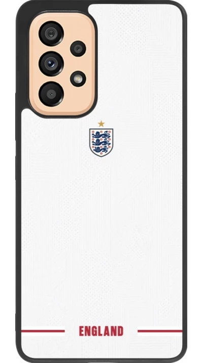 Coque Samsung Galaxy A53 5G - Silicone rigide noir Maillot de football Angleterre 2026 personnalisable