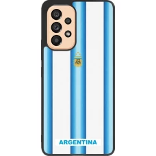 Coque Samsung Galaxy A53 5G - Silicone rigide noir Maillot de football Argentine 2026 personnalisable