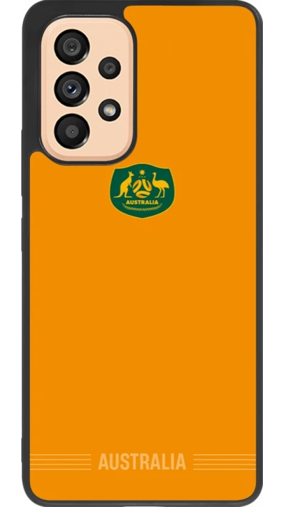 Coque Samsung Galaxy A53 5G - Silicone rigide noir Maillot de football Australie 2026 personnalisable