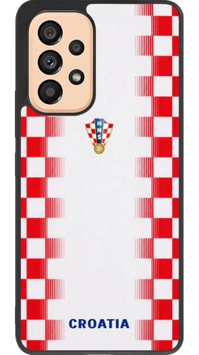 Samsung Galaxy A53 5G Case Hülle - Silikon schwarz Kroatien 2026 personalisierbares Fussballtrikot