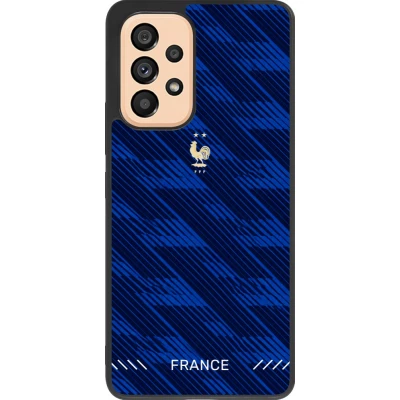 Coque Samsung Galaxy A53 5G - Silicone rigide noir Maillot de football France 2026 personnalisable