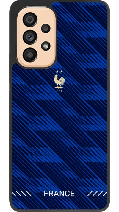 Coque Samsung Galaxy A53 5G - Silicone rigide noir Maillot de football France 2026 personnalisable