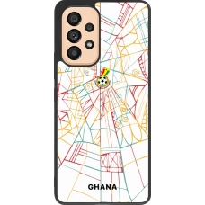 Coque Samsung Galaxy A53 5G - Silicone rigide noir Maillot de football Ghana 2026 personnalisable
